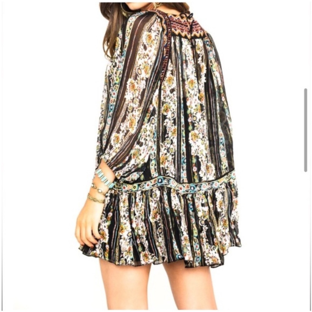 Free People NWT Dance Magic Long Sleeve Boho Tunic Dress Size medium - Picture 4 of 15